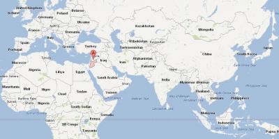 Jordan lokaciju na svijetu mapu