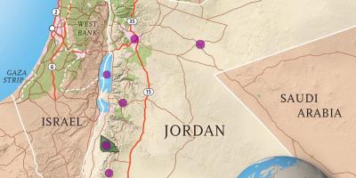 Kraljevstvo Jordan mapu
