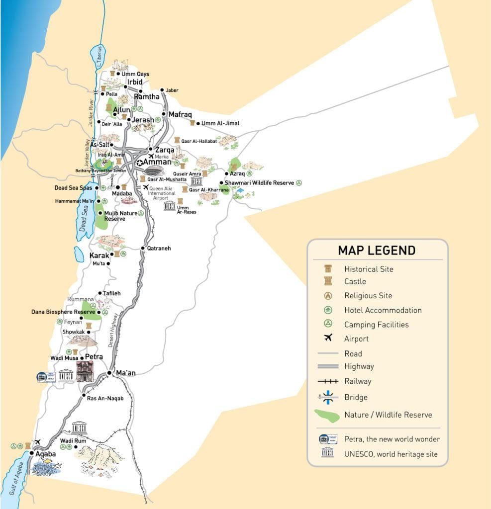 mapa Jordan aerodrome