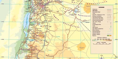 Mapa fizički mapu Jordan