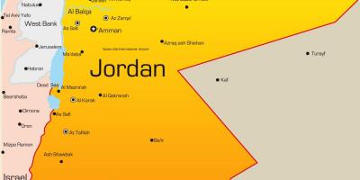 Mapa Jordan bliskom istoku
