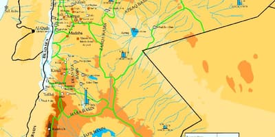 Mapa Jordan klime