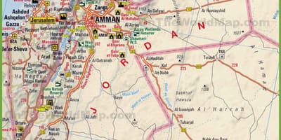 Mapa Jordan put