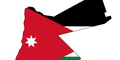 Mapa Jordan mapu zastavu