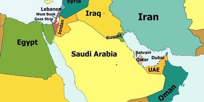 Mapa Jordan i okolno podrucje